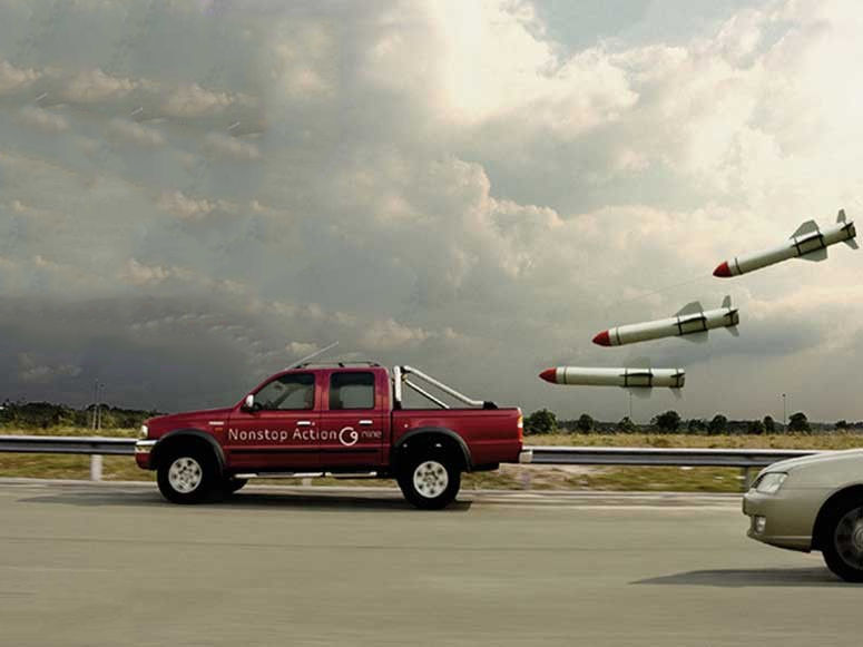 Throwing missiles at cars is illegal